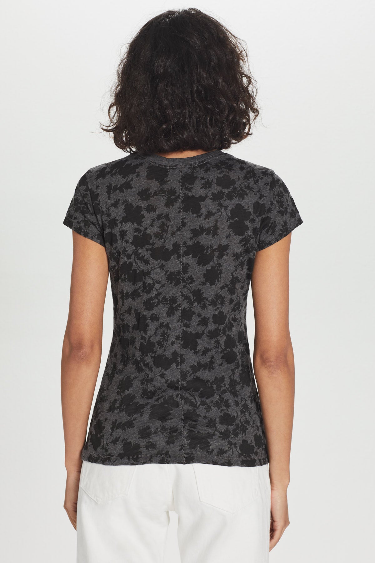 Rococo Floral Ringer Tee - Goldie Lewinter
