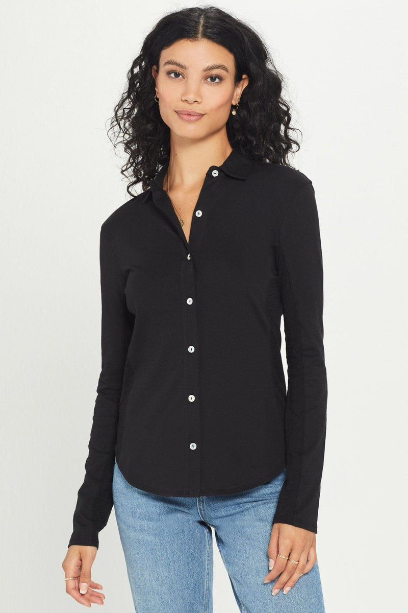 Jersey + Slub Button Down Shirt - Goldie 