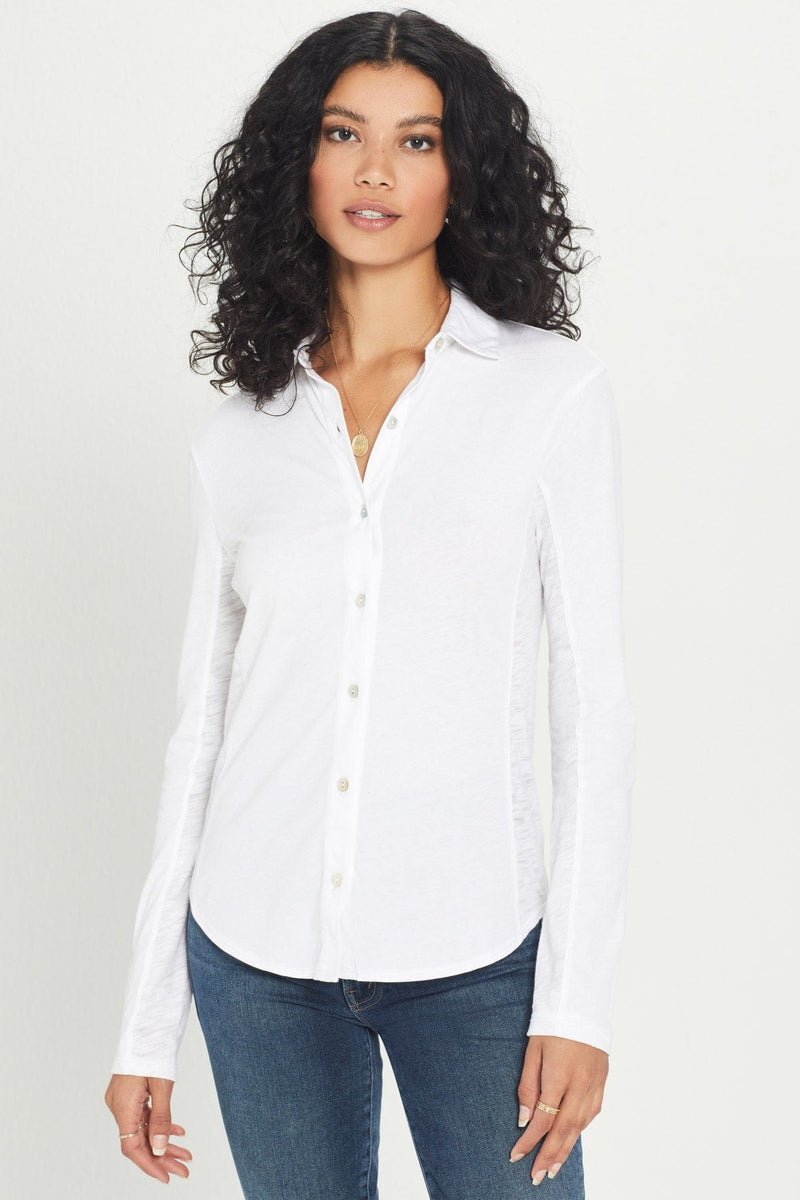 Jersey + Slub Button Down Shirt - Goldie 