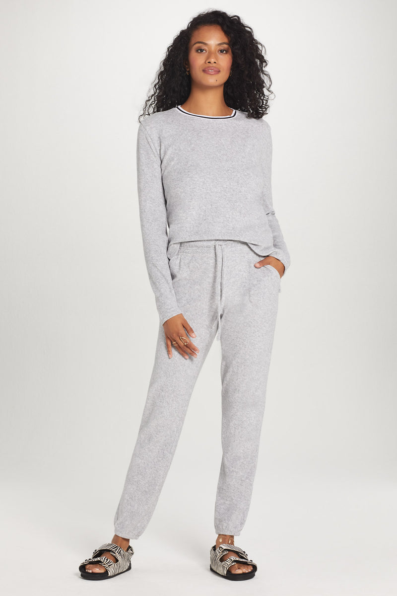 High Rise Micro Terry Sweatpant - Goldie Lewinter