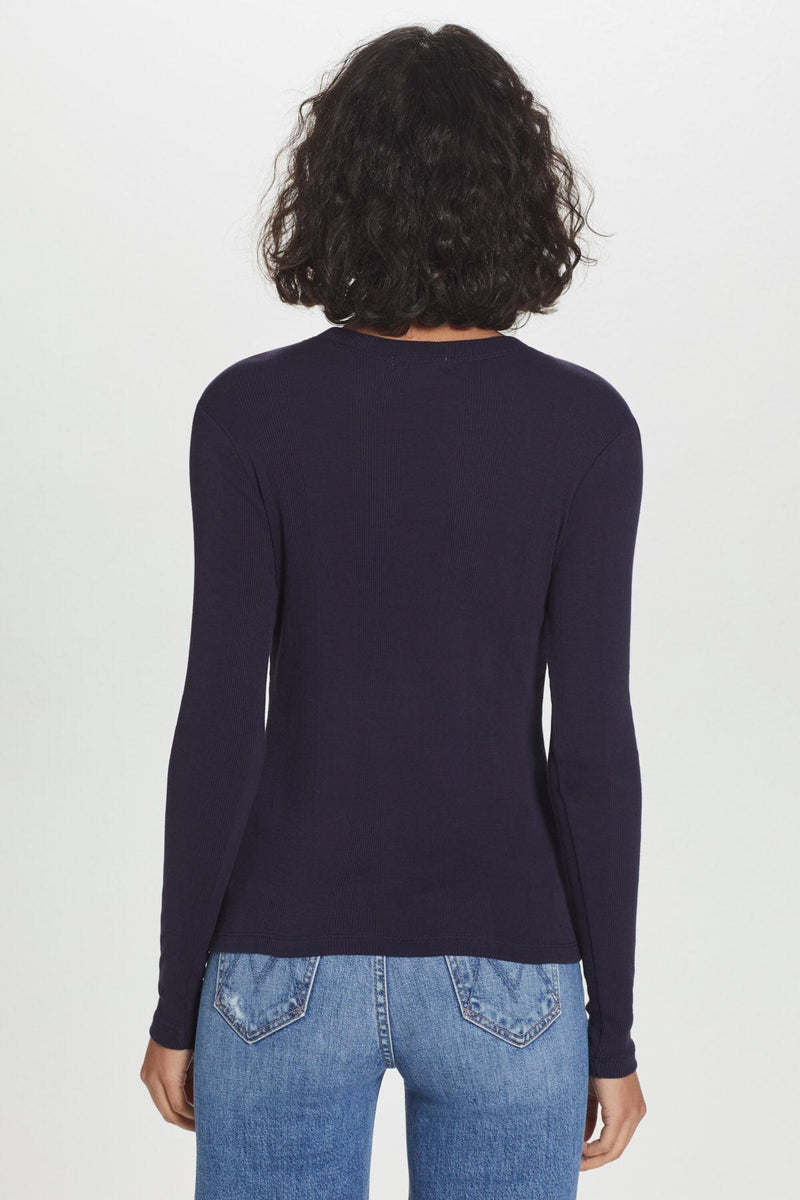 Long Sleeve Variegated Rib Tee - Goldie Lewinter