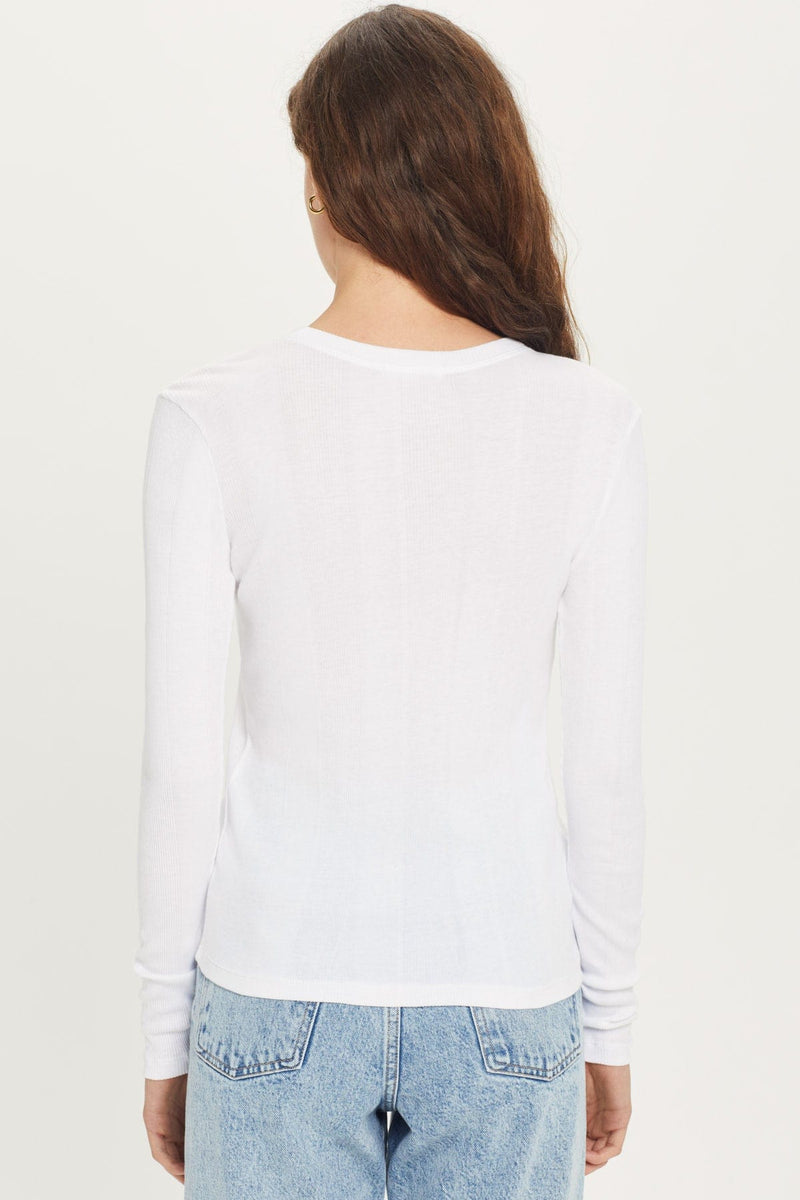 Long Sleeve Variegated Rib Tee - Goldie Lewinter