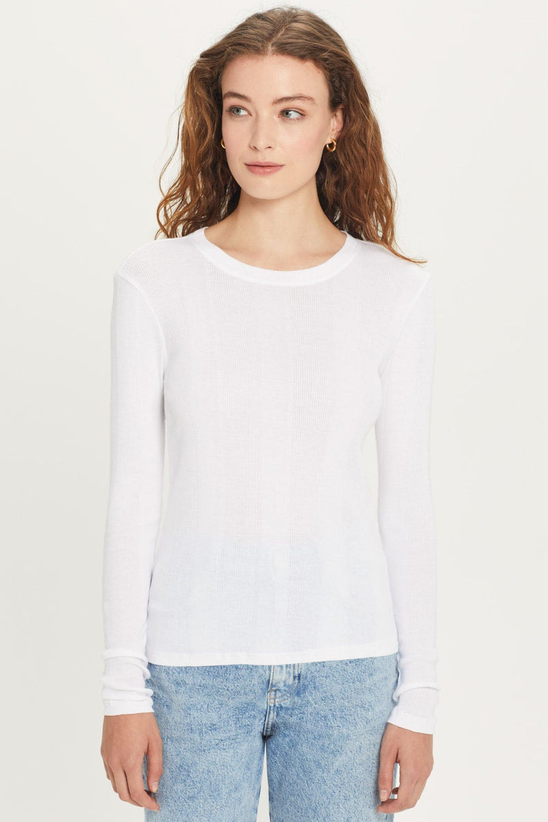 Long Sleeve Variegated Rib Tee - Goldie Lewinter