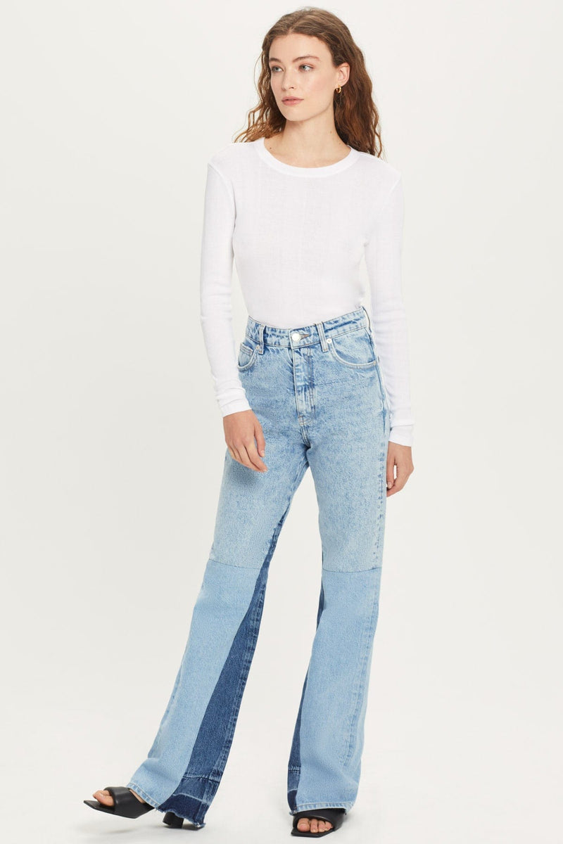 Long Sleeve Variegated Rib Tee - Goldie Lewinter