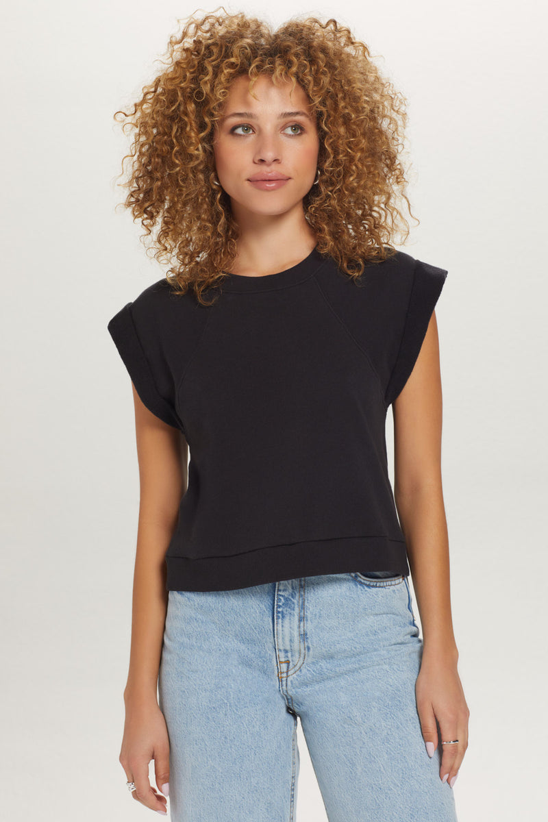French Terry Raglan Muscle Top - Goldie Lewinter