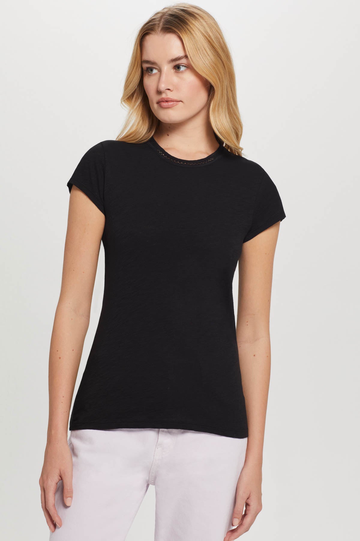 Honor Embroidered Ringer Tee - Goldie Lewinter