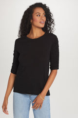 Ruched Half Sleeve Tee - Goldie Lewinter