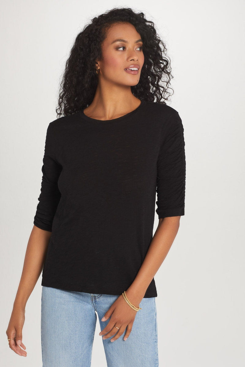 Ruched Half Sleeve Tee - Goldie Lewinter