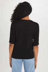 Ruched Half Sleeve Tee - Goldie Lewinter