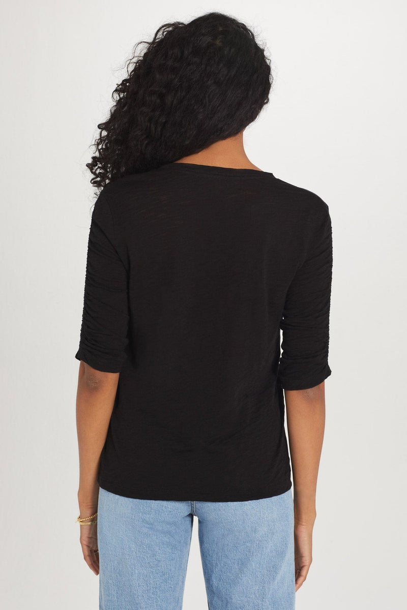 Ruched Half Sleeve Tee - Goldie Lewinter