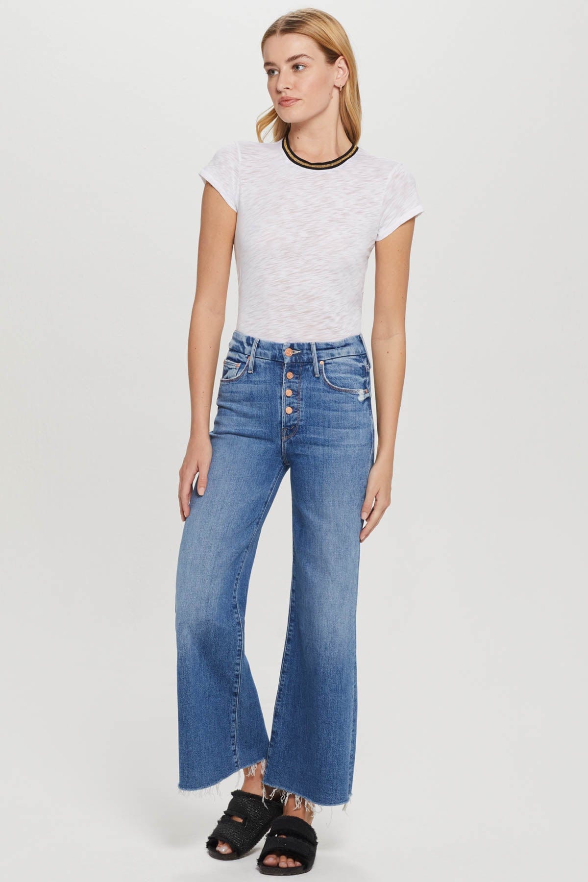 Metallic Tipped Ringer Tee - Goldie LeWinter