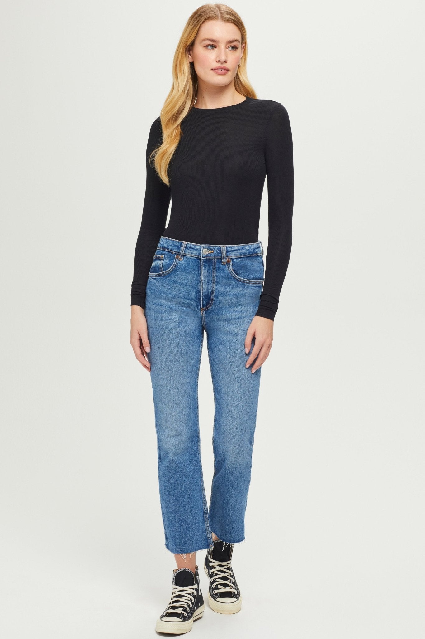 Ribbed Long Sleeve Tee - Goldie LeWinter