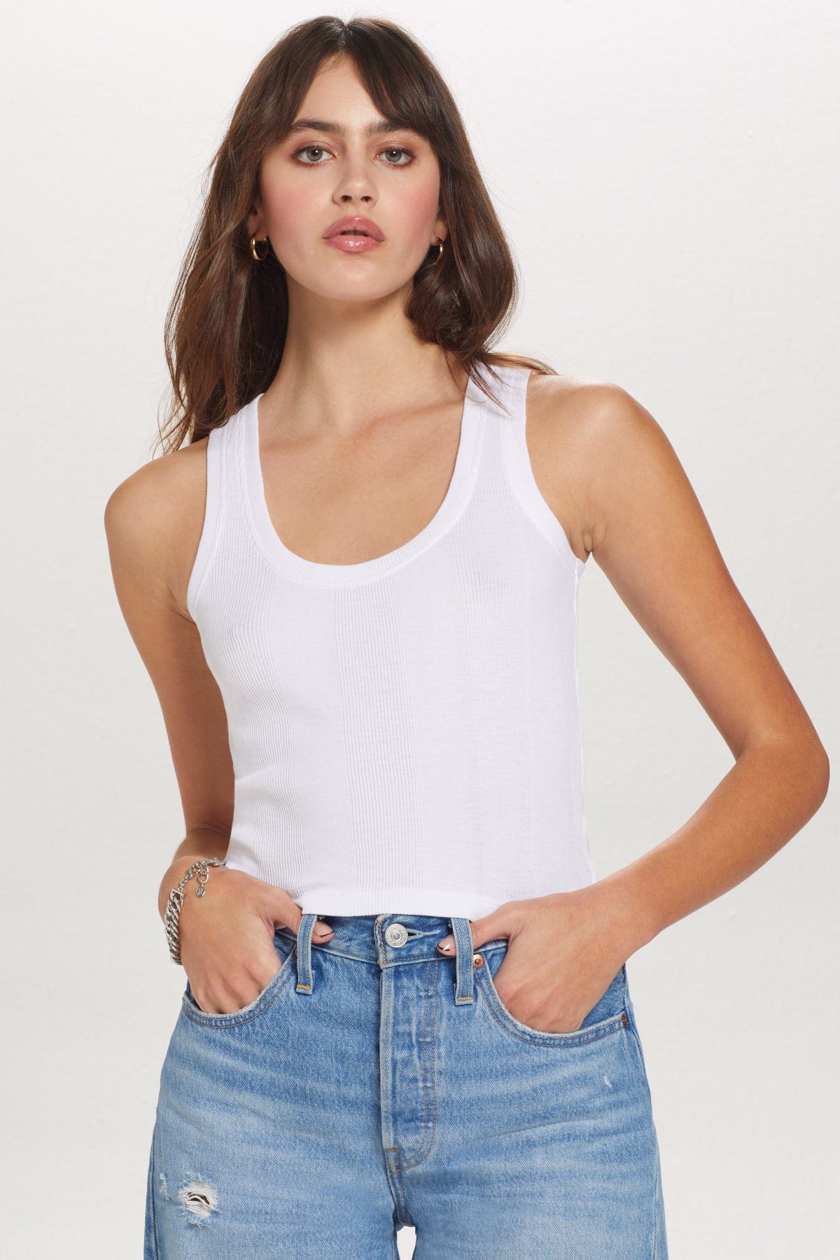 Variegated Rib Crop Tank - Goldie LeWinter