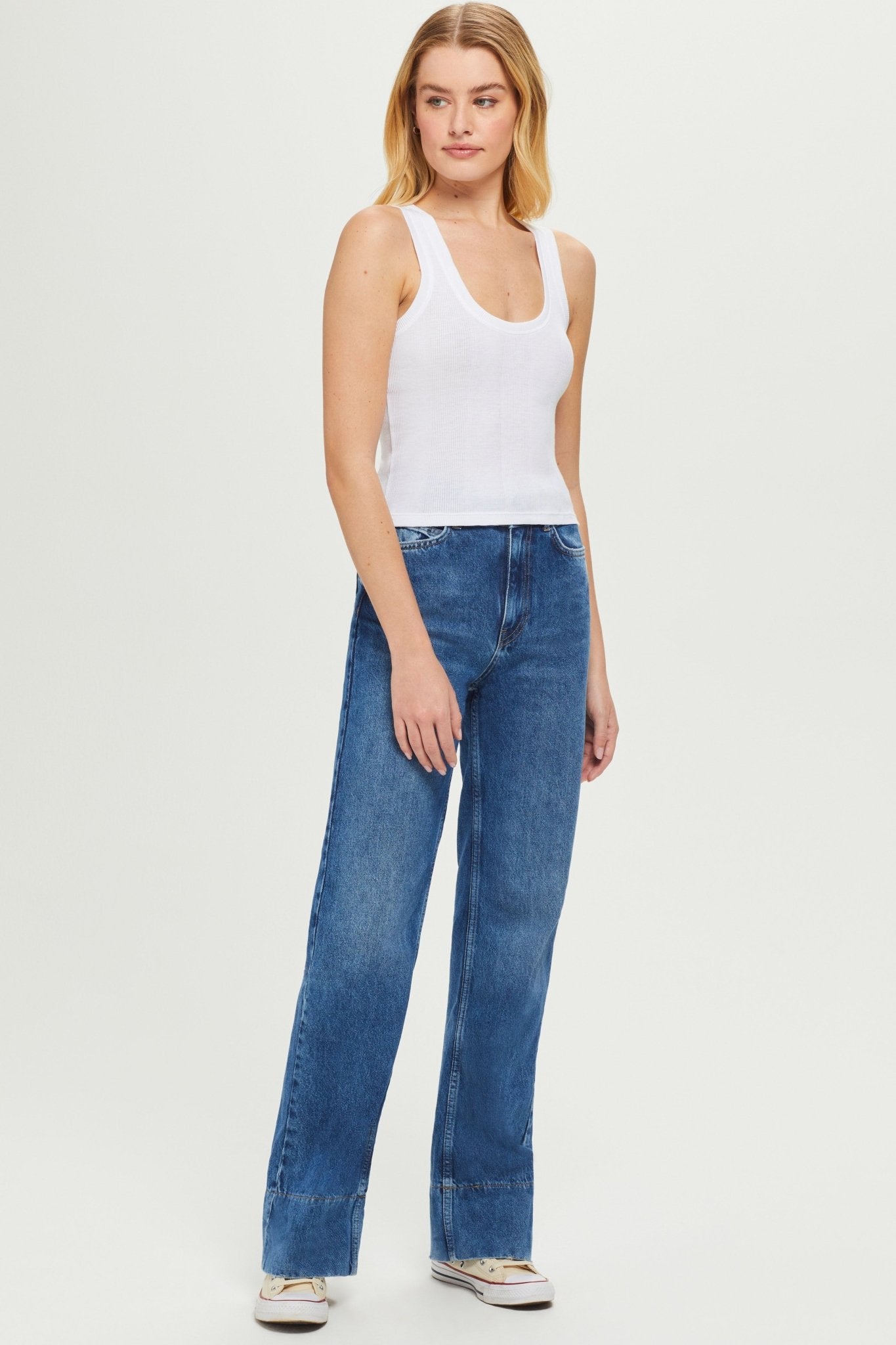 Variegated Rib Crop Tank - Goldie LeWinter